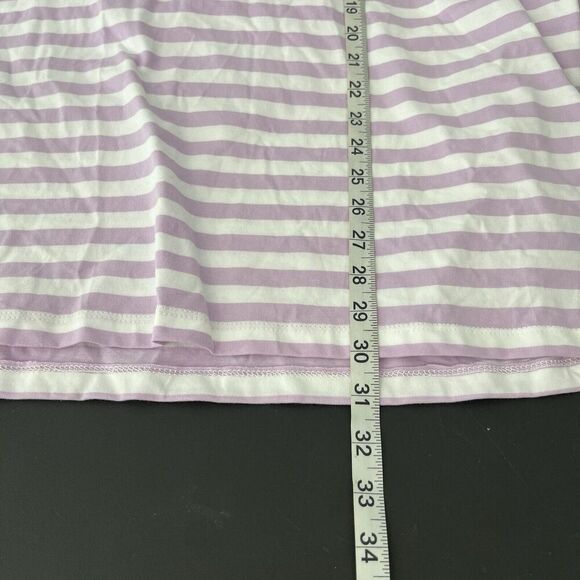 ATM Stripe LS Polo Dress Pink White XL​​ - Picture 7 of 7